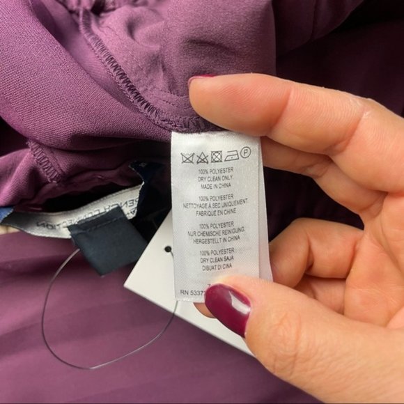 FRENCH CONNECTION Women's Plum Noir Aleida Suiting Bell Bottom Trousers 2 NWT - Picture 10 of 10